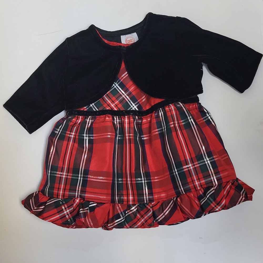 Wonder Nation 0 - 3 Months plaid dress